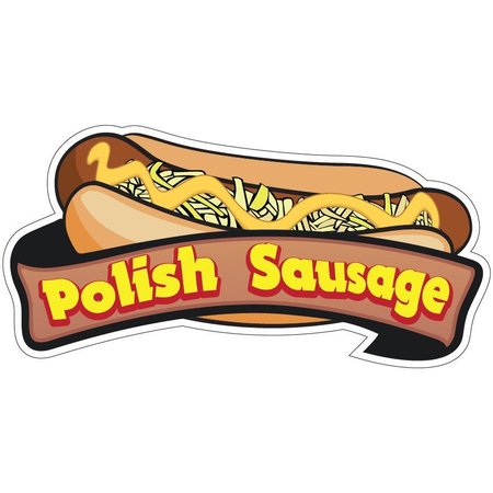 SIGNMISSION Polish Sausage Decal Concession Stand Food Truck Sticker, 12" x 4.5", D-DC-12 Polish Sausage19 D-DC-12 Polish Sausage19